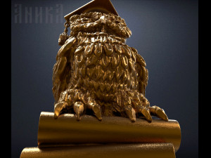 statuette wise owl Modello di stampa 3D