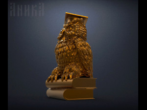statuette wise owl Modello di stampa 3D