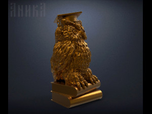 statuette wise owl Modello di stampa 3D
