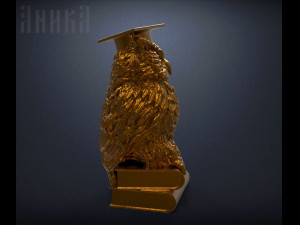 statuette wise owl Modello di stampa 3D