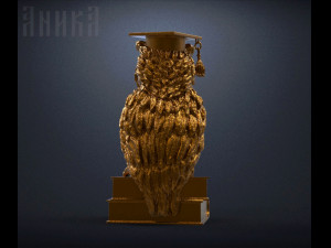 statuette wise owl Modello di stampa 3D