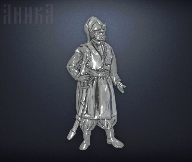 badge ukrainian cossack 3D 打印模型 .c4d .max .obj .3ds .fbx .stl .blend