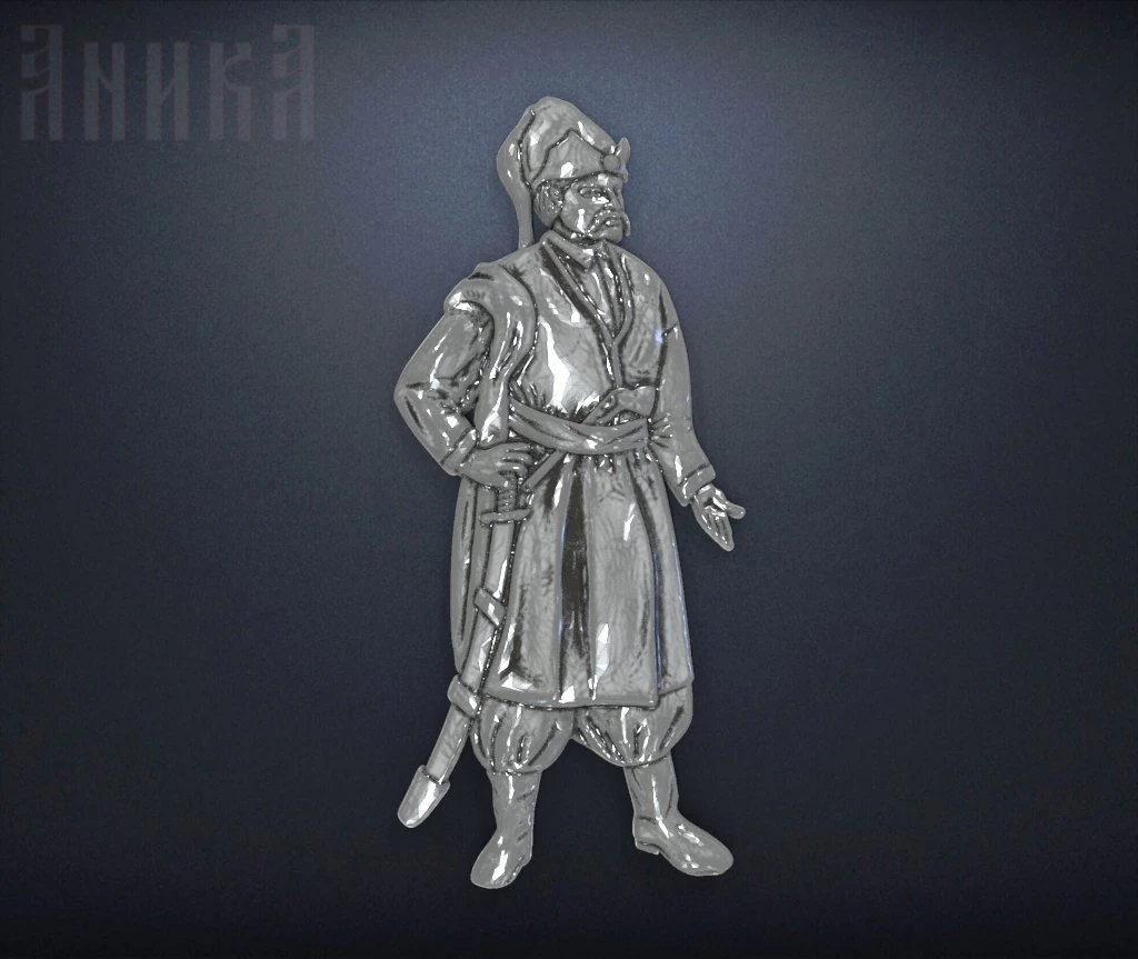 badge ukrainian cossack 3D Print Model .c4d .max .obj .3ds .fbx .stl .blend 