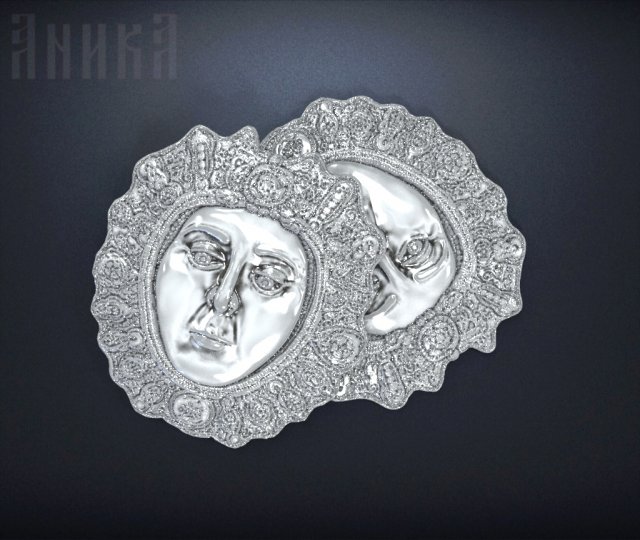 badge de la virgen del rocio 3D Print Model .c4d .max .obj .3ds .fbx .stl .blend 