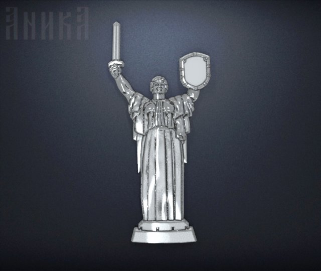 badge monument motherland ukraine kiev 3D Print Model .c4d .max .obj .3ds .fbx .stl .blend 
