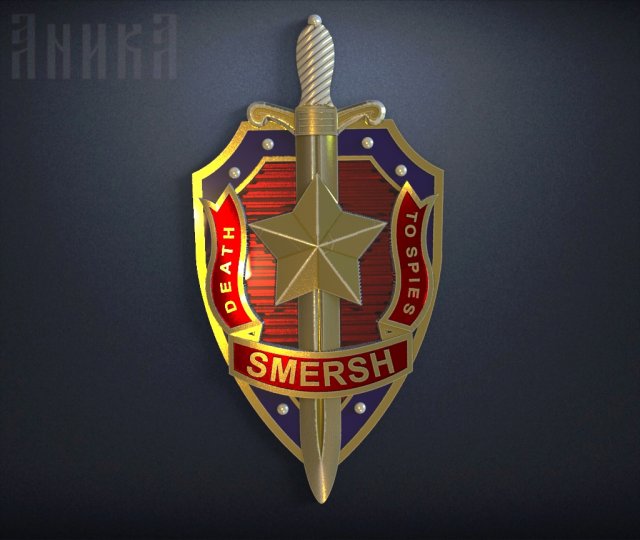 badge death to spies fantasy smersh 3D-Druckmodell .c4d .max .obj .3ds .fbx .stl .blend 