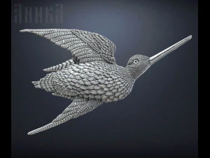 badge bird snipe jack-snipe 3D Print Model