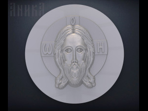 badge face of christ 3D Print Model