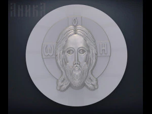 badge face of christ 3D Print Model