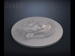 badge face of christ Modèles 3D en vedette