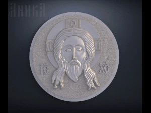 badge face of christ 3D Print Model
