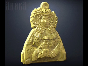 amulet de la virgen del rocio 3D Print Model