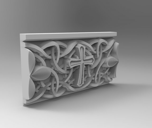 a piece of baguette with a cross 3D 打印模型 .c4d .max .obj .3ds .fbx .stl .blend 