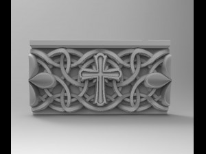 a piece of baguette with a cross 3D 打印模型