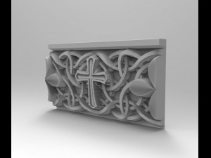 a piece of baguette with a cross 3D 打印模型