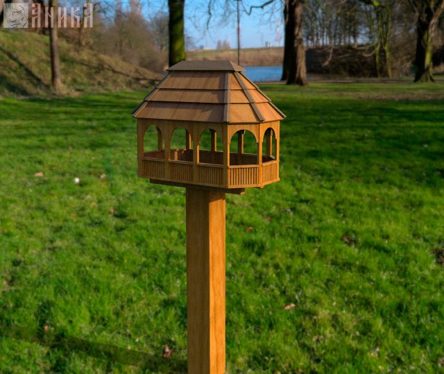bird feeder 3D Model .c4d .max .obj .3ds .fbx .stl .blend 