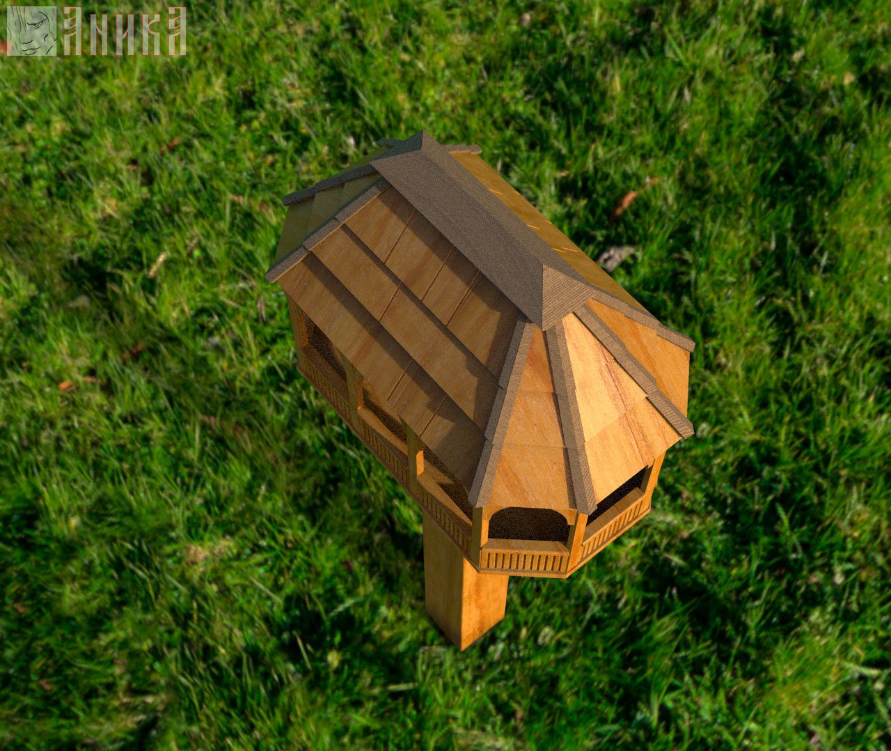 Bird Feeder 3d model.