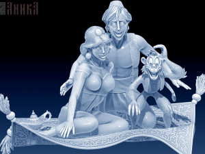 composition aladdin 3D Print Model