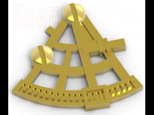 六分仪设备图标 3D 打印模型