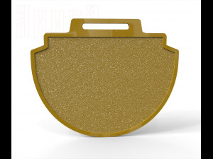 base for a double-sided sports medal with background pattern 01 3D Print Model