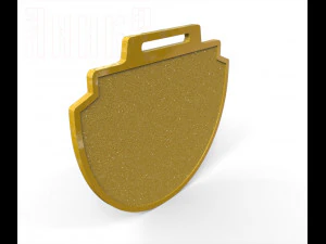 base for a double-sided sports medal with background pattern 01 3D Print Model