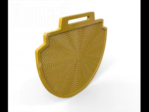 base for a double-sided sports medal with background pattern 02 3D Print Model