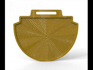 base for a double-sided sports medal with background pattern 02 Modelo de Impressão 3D