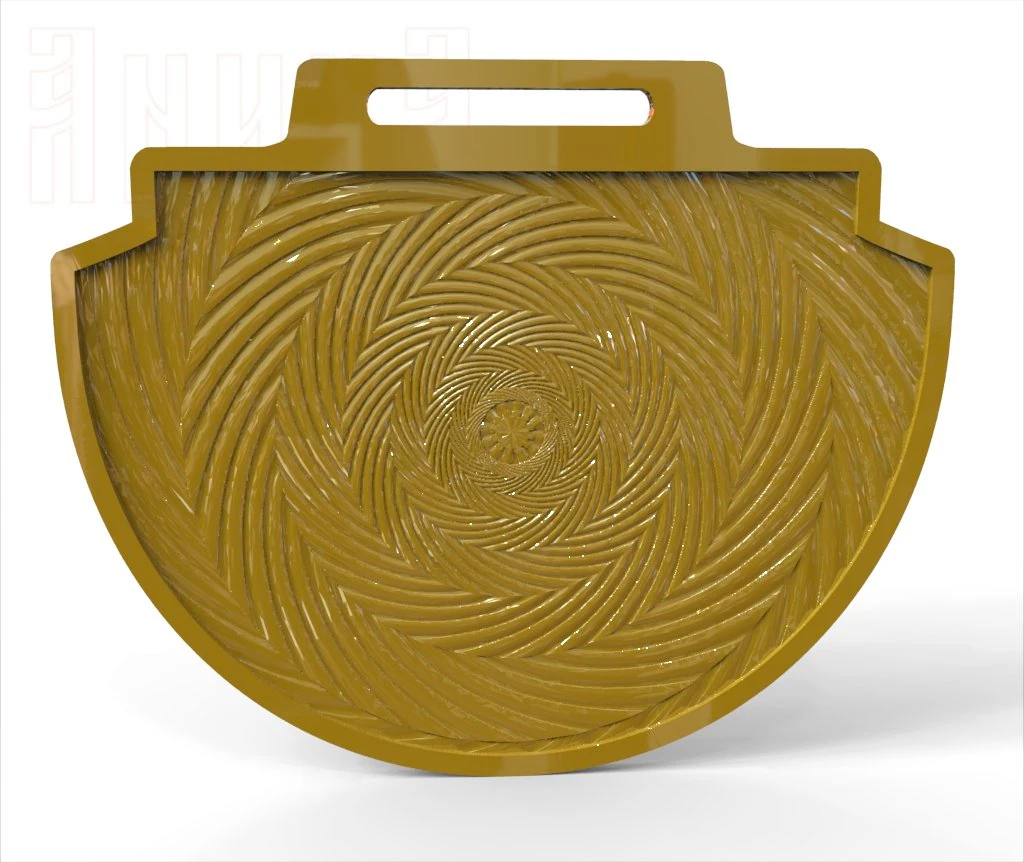 base for a double-sided sports medal with background pattern 03 3D Print Model .c4d .max .obj .3ds .fbx .stl .blend 