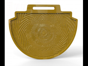 base for a double-sided sports medal with background pattern 03 3D Print Model