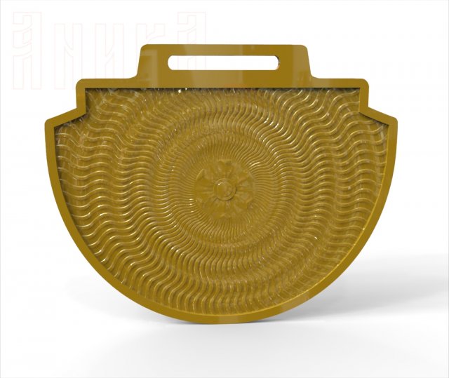 base for a double-sided sports medal with background pattern 05 3D 프린트 모델 .c4d .max .obj .3ds .fbx .stl .blend 