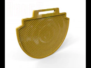 base for a double-sided sports medal with background pattern 06 3D Print Model