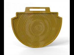base for a double-sided sports medal with background pattern 06 Modèles 3D en vedette