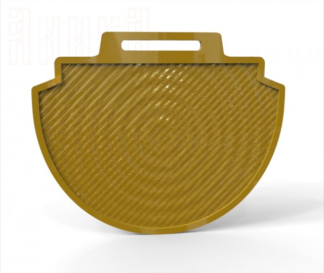 base for a double-sided sports medal with background pattern 07 3D Print Model .c4d .max .obj .3ds .fbx .stl .blend 