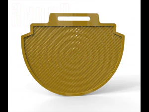 base for a double-sided sports medal with background pattern 07 3D Print Model