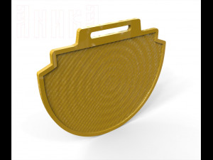 base for a double-sided sports medal with background pattern 07 3D Print Model