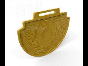 base for a double-sided sports medal with background pattern 08 3D Print Model