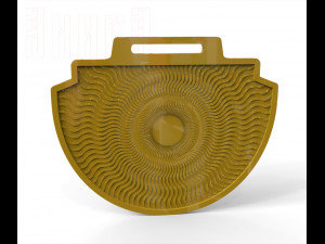 base for a double-sided sports medal with background pattern 08 3D Print Model