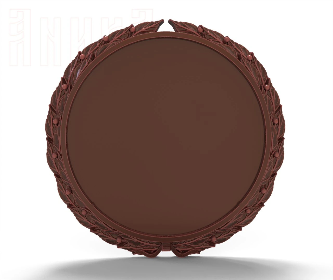 base for a badge with a wreath 3D Print Model .c4d .max .obj .3ds .fbx .stl .blend 