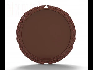 base for a badge with a wreath 3D Print Model