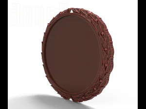 base for a badge with a wreath 3D Print Model