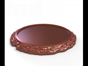 base for a badge with a wreath 3D 打印模型