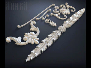 15 elementen van meubeldecor 3D printmodel