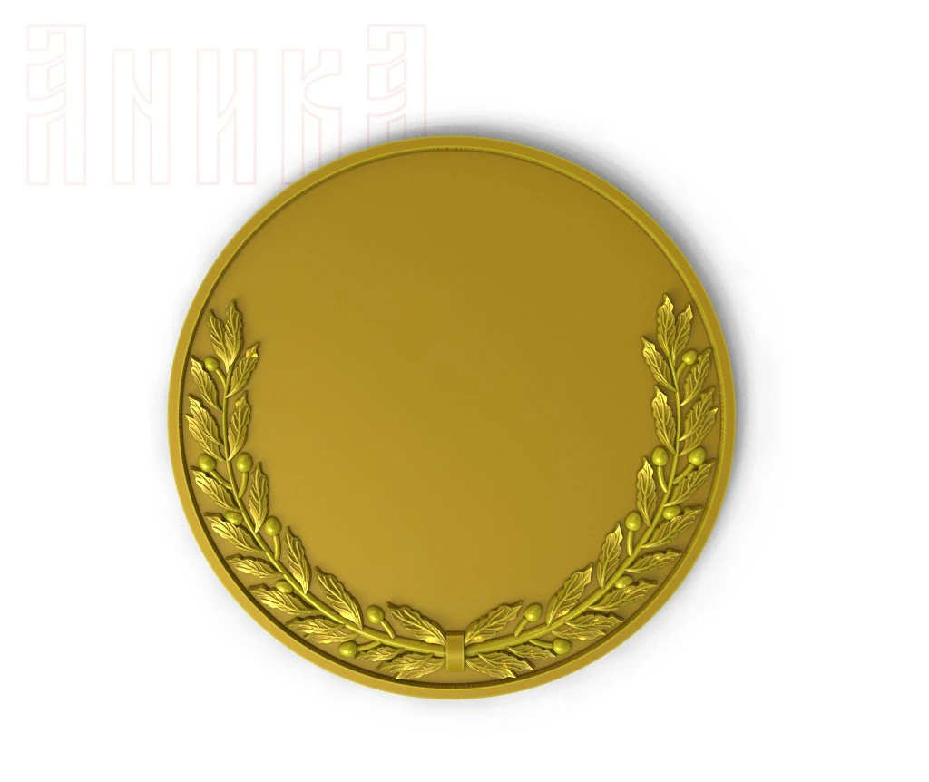the basis for the obverse of the coin badge number 1 3D Print Model .c4d .max .obj .3ds .fbx .stl .blend 
