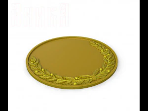 the basis for the obverse of the coin badge number 1 3D Print Model