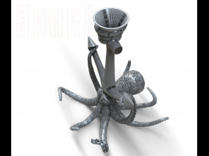 wine glass stand octopus 3D Druckmodell