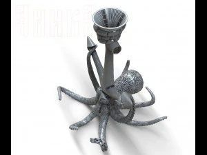 wine glass stand octopus 3D Print Model