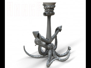 wine glass stand octopus 3D Druckmodell