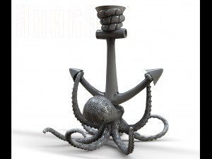 wine glass stand octopus 3D Druckmodell