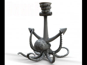 wine glass stand octopus 3D Print Model