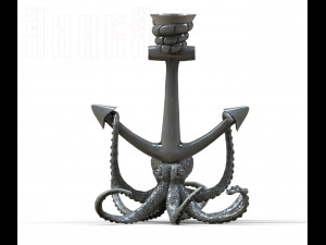 wine glass stand octopus 3D Druckmodell